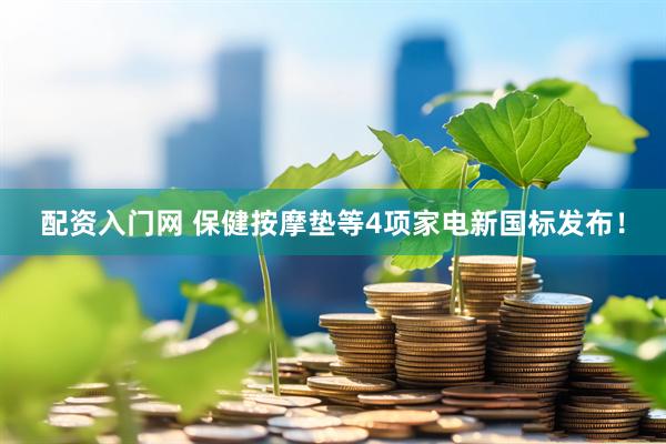 配资入门网 保健按摩垫等4项家电新国标发布！